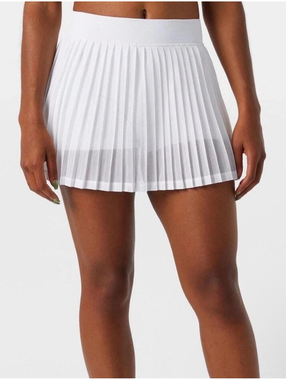 Free People FP Movement Rally Mini Skort White Pleated Athletic M/L (runs small)